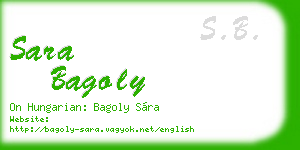 sara bagoly business card